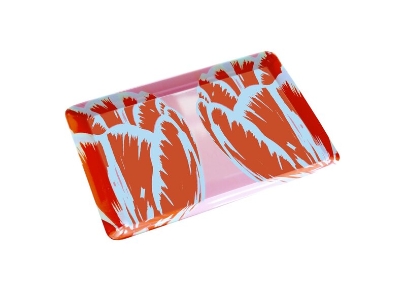 Serving Tray 21 x 14 cm,  Tulip Pop Line pink