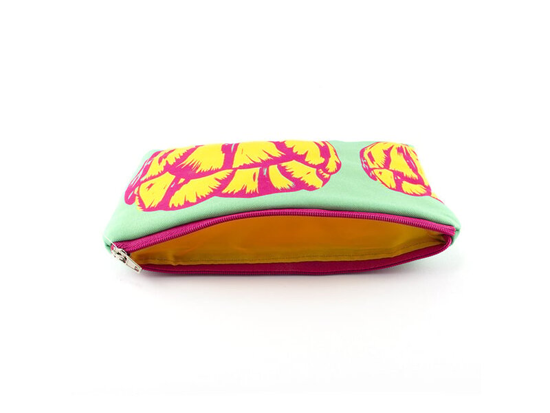 Pouch, Tulip Pop-art, green