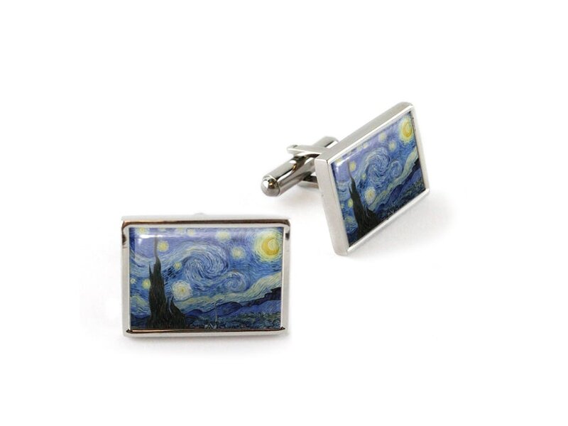 Cufflink, Starry Night, Vincent van Gogh