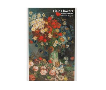 Postkarte mit Samen, Vase mit Blumen, Van Gogh
