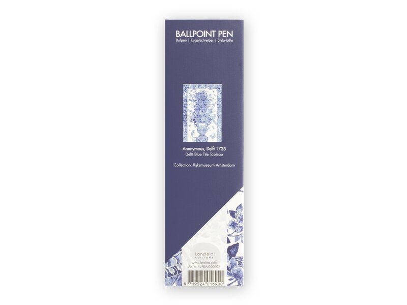 Stylo bille en boite,  Bleu de Delft,  oiseau bleu, Rijksmuseum