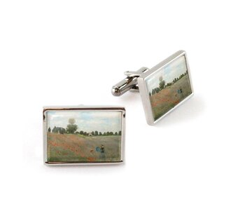 Cufflinks, Field with poppies, Monet