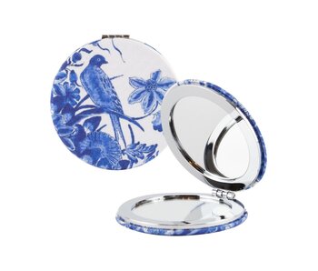 Espejo de bolsillo plegable, Delft pájaros azules