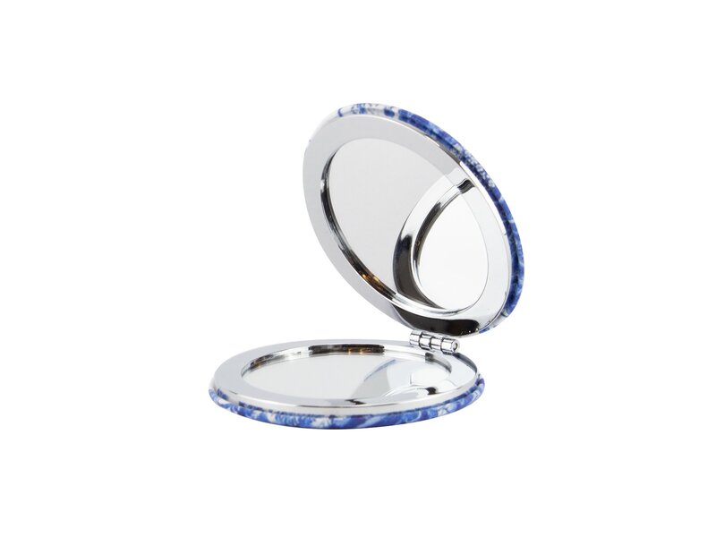 Folding pocket mirror microfiber, Delft Blue birds, Rijksmuseum