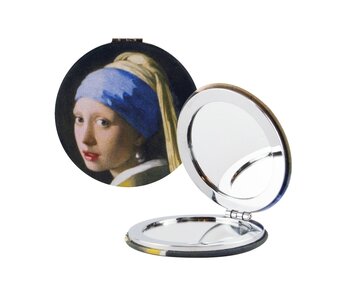Miroir de poche pliant, Vermeer, fille avec une boucle d'oreille perle
