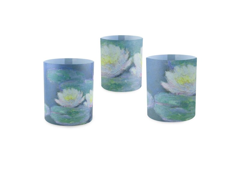 Candle shades, Monet, Water Lilies in evening light
