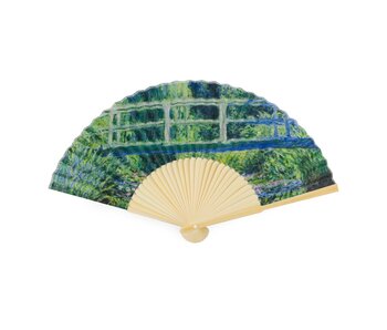 Hand fan, Monet, Japanese bridge