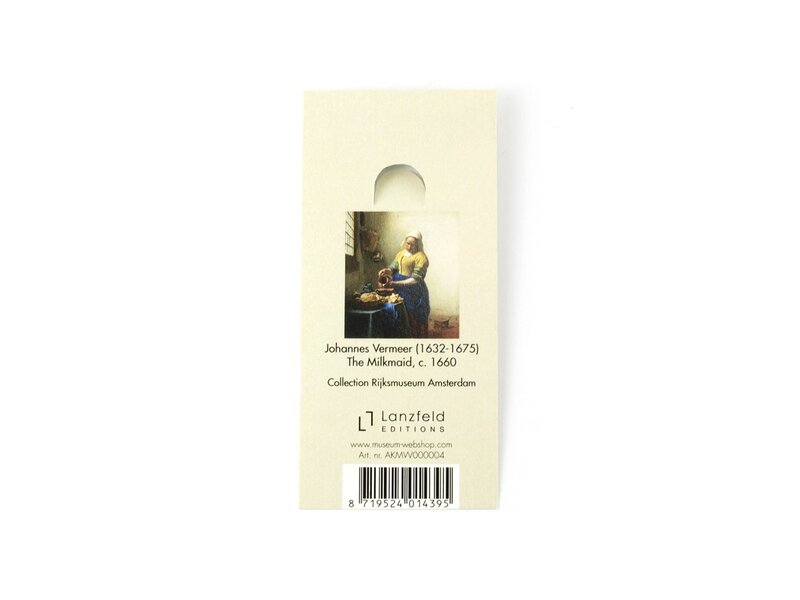 Keyring W, Metal gold, SQ, Milkmaid Vermeer
