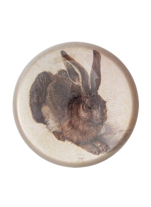 Presse-papier en verre, Dürer, Lièvre