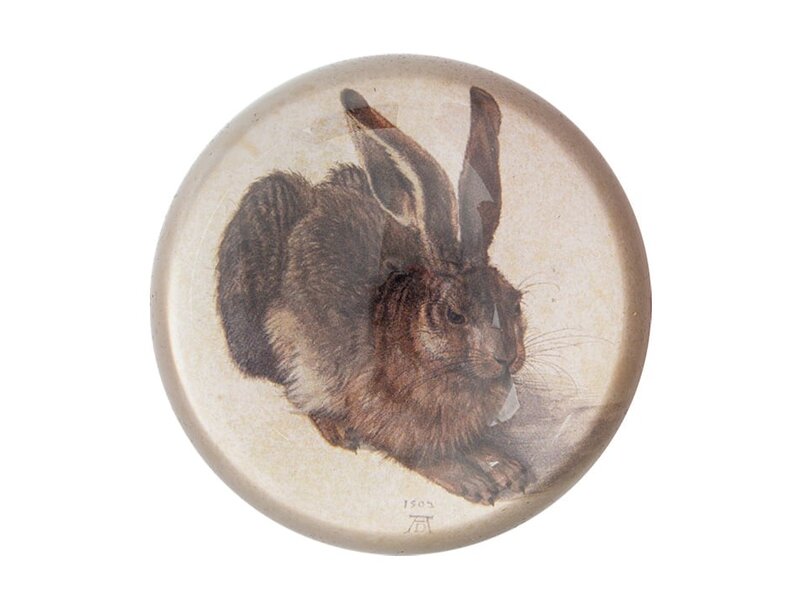 Glass paper weight, Dürer, Hare