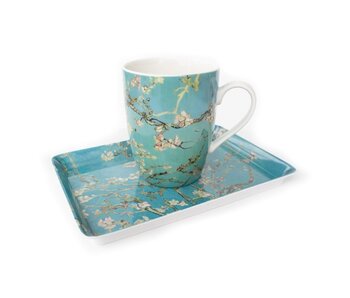 Set: Becher & Tablett, Mandelblüte, Van Gogh