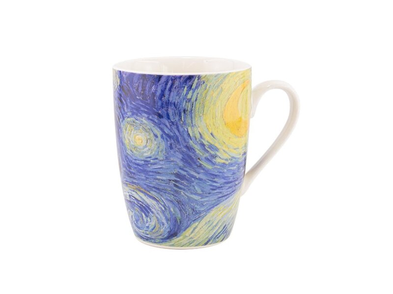 Set: Becher & Tablett, Sternennacht, Van Gogh