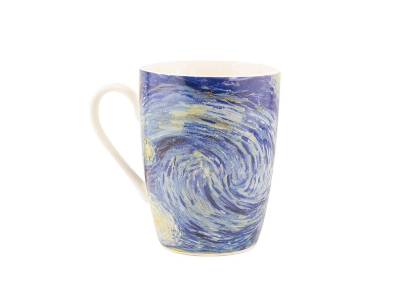 Set: Becher & Tablett, Sternennacht, Van Gogh