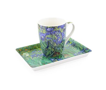 Set: Mok & dienblaadje, Irissen, Van Gogh