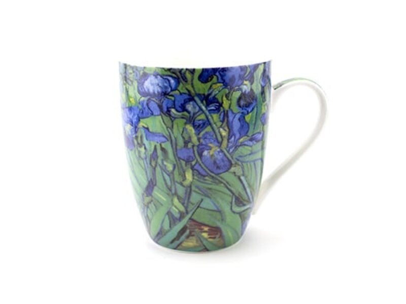 Set: Becher & Tablett, Iris, Van Gogh