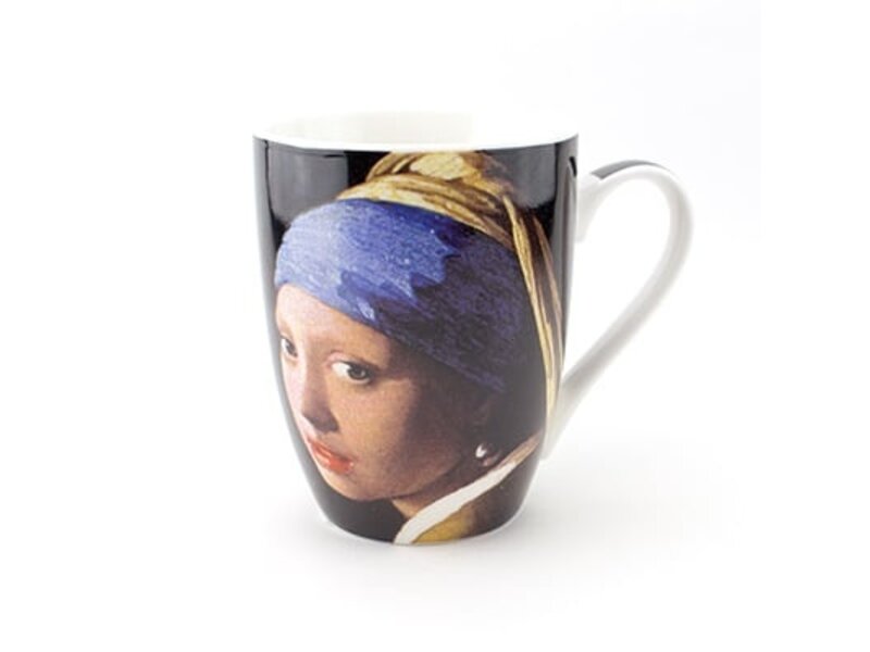 Ensemble: Tasse et plateau, Fille avec une boucle d'oreille perle, Vermeer