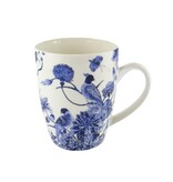 Ensemble: tasse et plateau, oiseaux bleus de Delft, Rijksmuseum