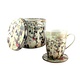 Conjunto: Taza / estaño / posavasos, Avercamp, paisaje invernal