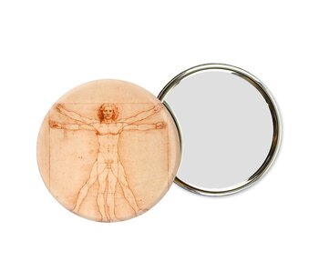 Pocket Mirror, Ø 80 mm , Da vinci, Vitruvian Man