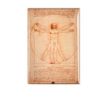 Kühlschrankmagnet,  Da Vinci, vitruvianischer Mann