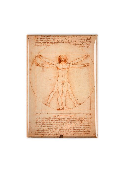Kühlschrankmagnet,  Da Vinci, vitruvianischer Mann
