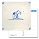 Carte postale, carrelage bleu de Delft, Cupidon