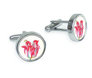 Cufflinks, Tulip with bee, Marrel