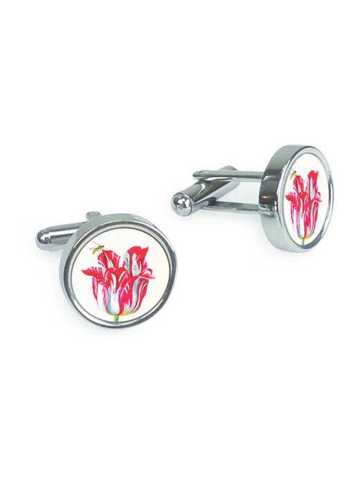 Boutons de manchette, Tulipe avec abeille, Marrel