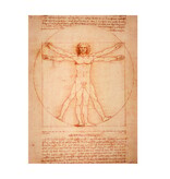 Softcover Kunst Skizzenbuch, Da Vinci, vitruvianischer Mann