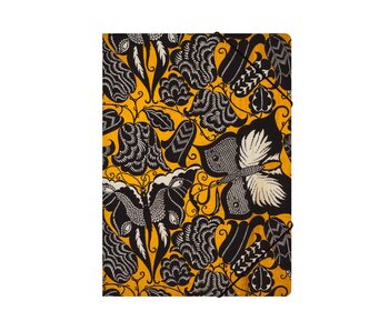 Paper file folder with elastic closure,A4, Séguy , Flowers with butterflies