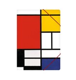 Paper file folder with elastic closure, Mondriaan 1