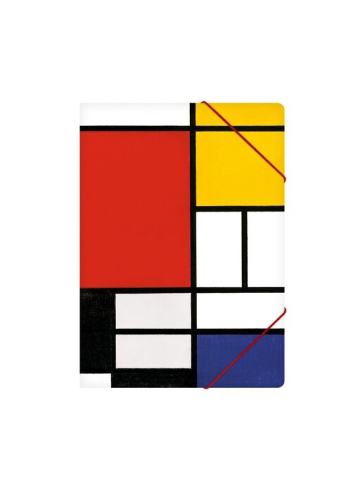 Paper file folder with elastic closure,A4, Mondriaan 1