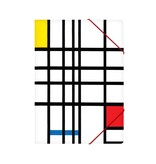 Paper file folder with elastic closure, Mondriaan 1 -2 Paper file folder with elastic closure, Mondriaan 1 -2