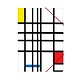 Chemise à dossier en papier avec fermeture élastique, A4,Mondriaan 2