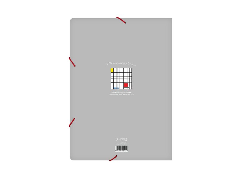 Chemise à dossier en papier avec fermeture élastique, Mondriaan 2