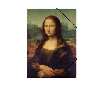 Paper file folder with elastic closure,A4, Mona Lisa, Da vinci