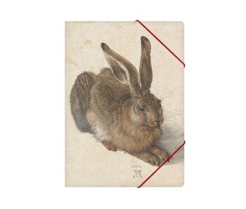 Paper file folder with elastic closure,A4, Dürer, Hare