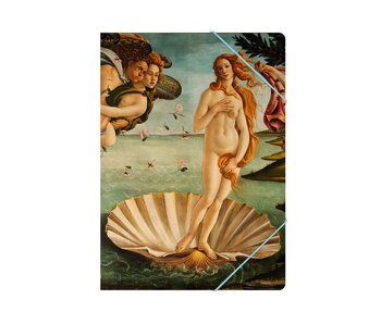 Carpeta archivadora de papel con cierre elástico, A4,Botticelli, nacimiento de Venus