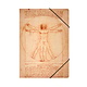 Chemise à dossier en papier Da Vinci, l'homme de Vitruve