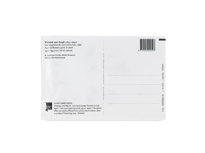 Postkaart met Zonnebloemen zaadjes, Vincent van Gogh,  Kröller-Müller Museum