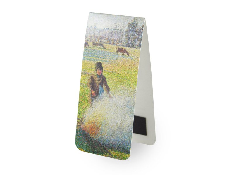 MagnetischMagnetische boekenlegger, Pissarro, Boeren meisje maakt vuur