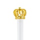 Stylo bille blanc avec couronne en or