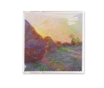 Brillenputztuch, 18x18 cm, Claude Monet, Getreideschober