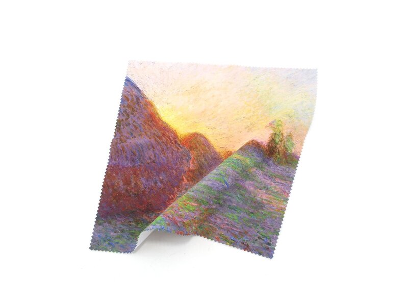 Brillenputztuch, 18x18 cm, Claude Monet, Getreideschober
