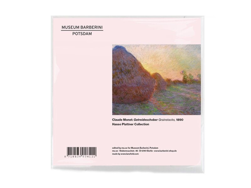Brillenputztuch, 18x18 cm, Claude Monet, Getreideschober