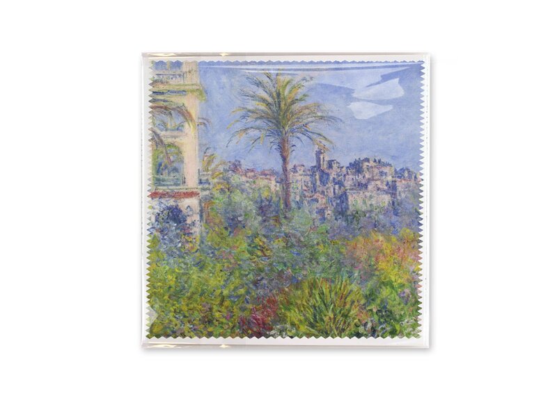 Lens cloth, 18x18 cm, Claude Monet, Villas at Bordighera