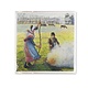 Lens cloth, 18x18 cm, Pisarro, Peasant Girl Making fire