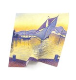 Chiffon de nettoyage, 18x18 cm, Signac: Le port au coucher du soleil Chiffon de nettoyage, 18x18 cm, Signac: Le port au coucher du soleil