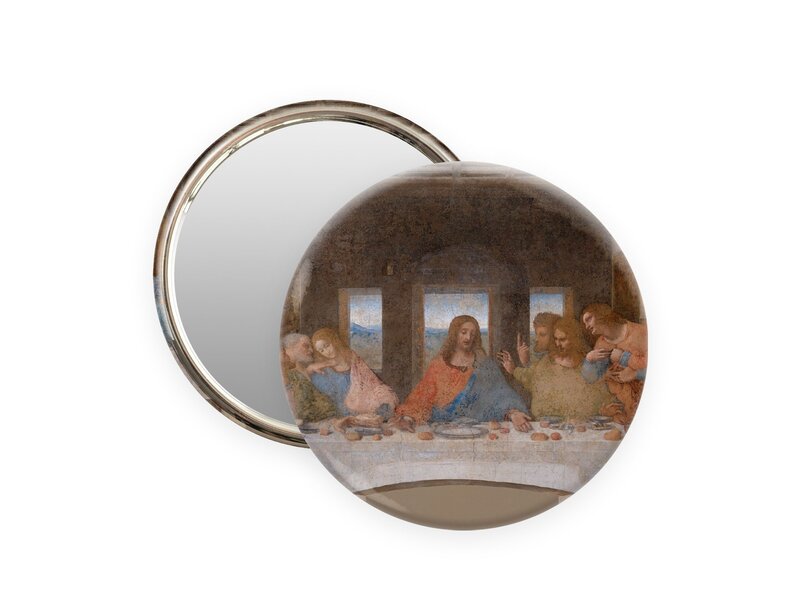 Spiegeltje, Ø 80 mm, Da vinci, Laatste avondmaal