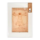 Matted print with reproduction, L,  Da Vinci, Vitruvian Man